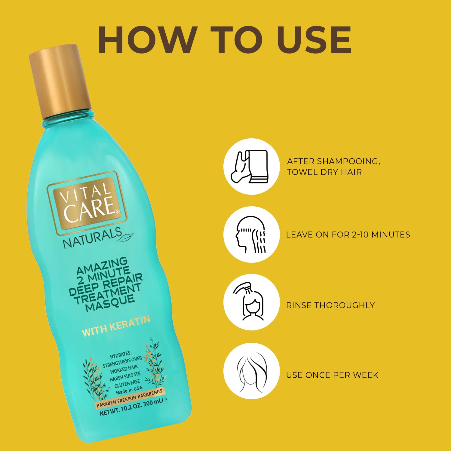 Amazon.com: Vital Care Naturals 2-Minute Repair Hair Masque